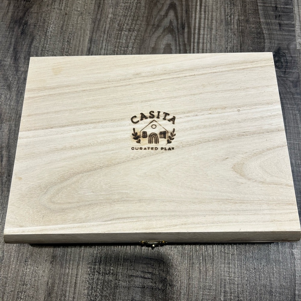 Wooden sand sensory play box